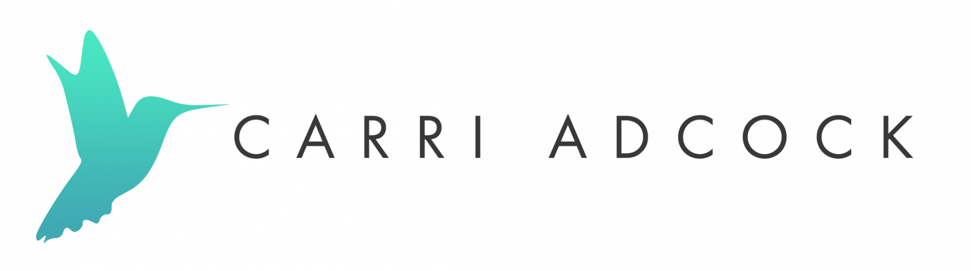 Logo of Carri Adcock with a hummingbird