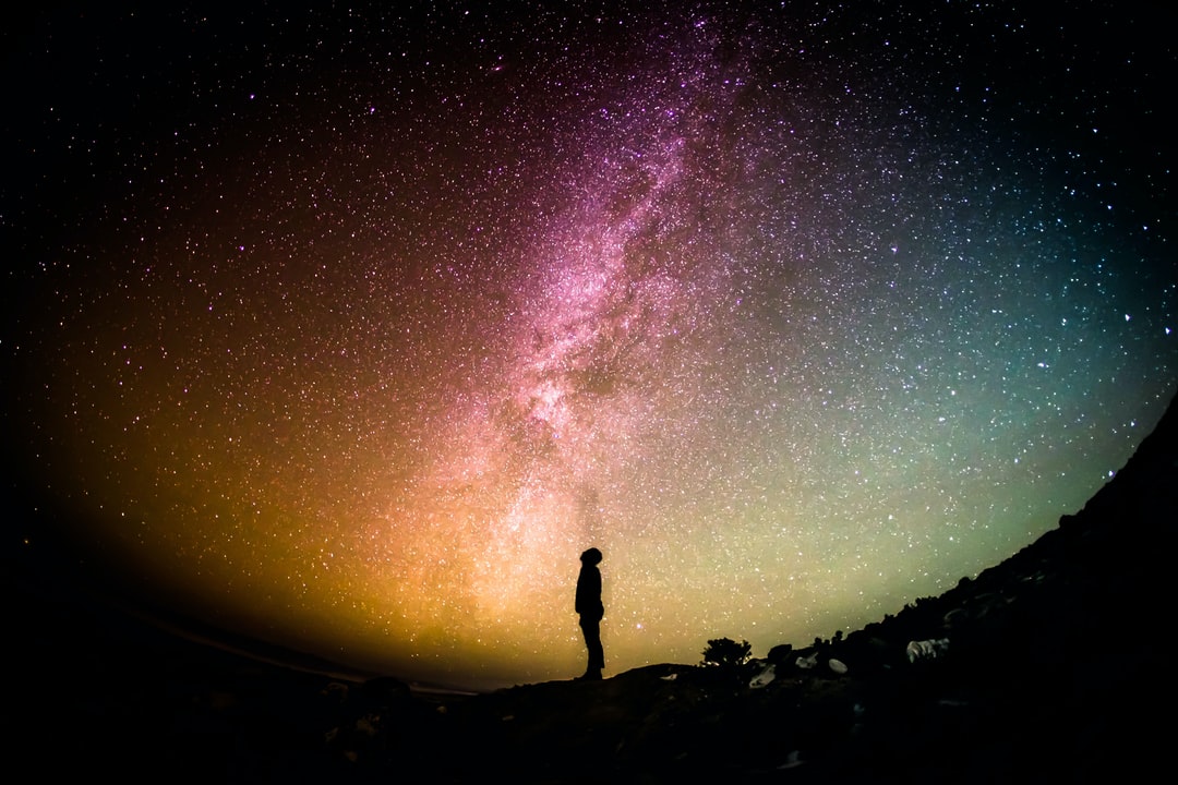 Picture of Man Looking at the Night Sky SJ #2