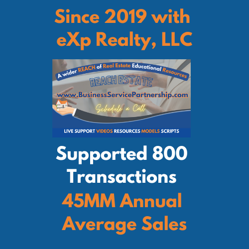 Reach Estate brokered by eXp Realty, LLC supports 800 transactions since 2019
