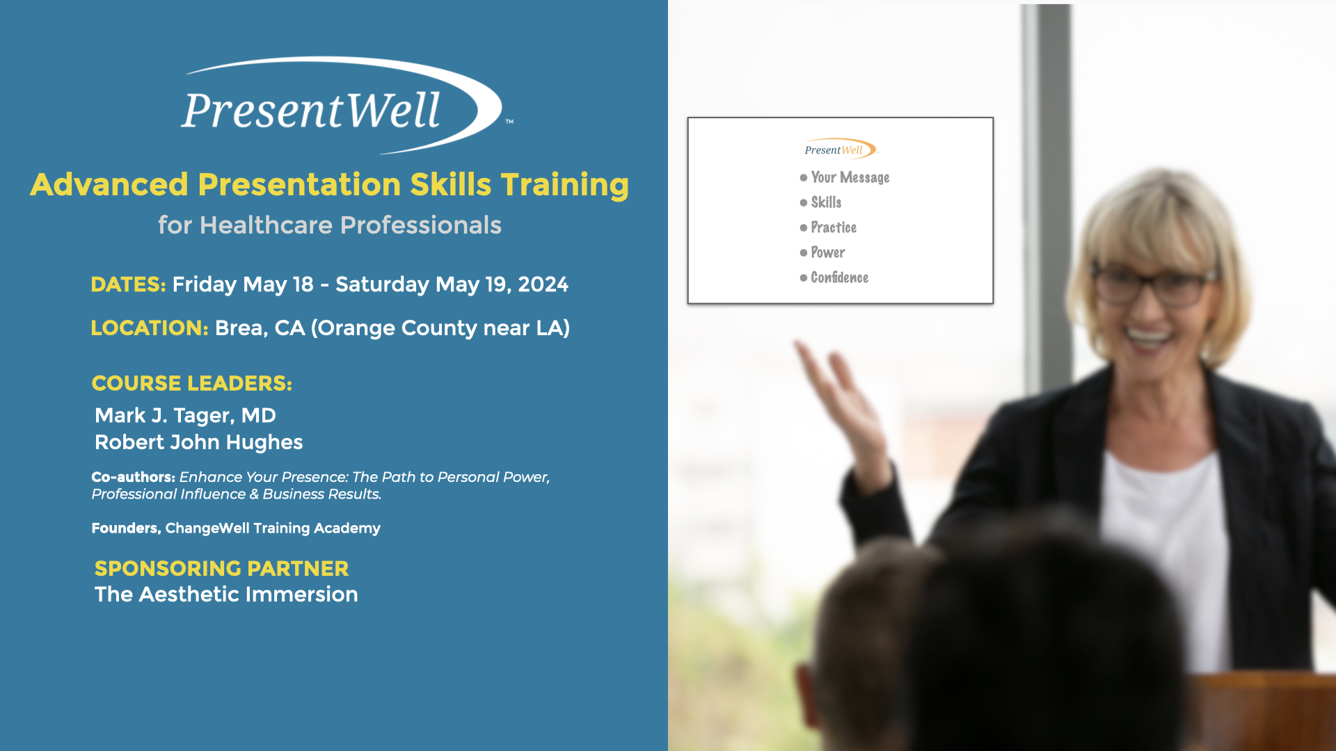 Presentwell 2024 Training shows blonde woman participant