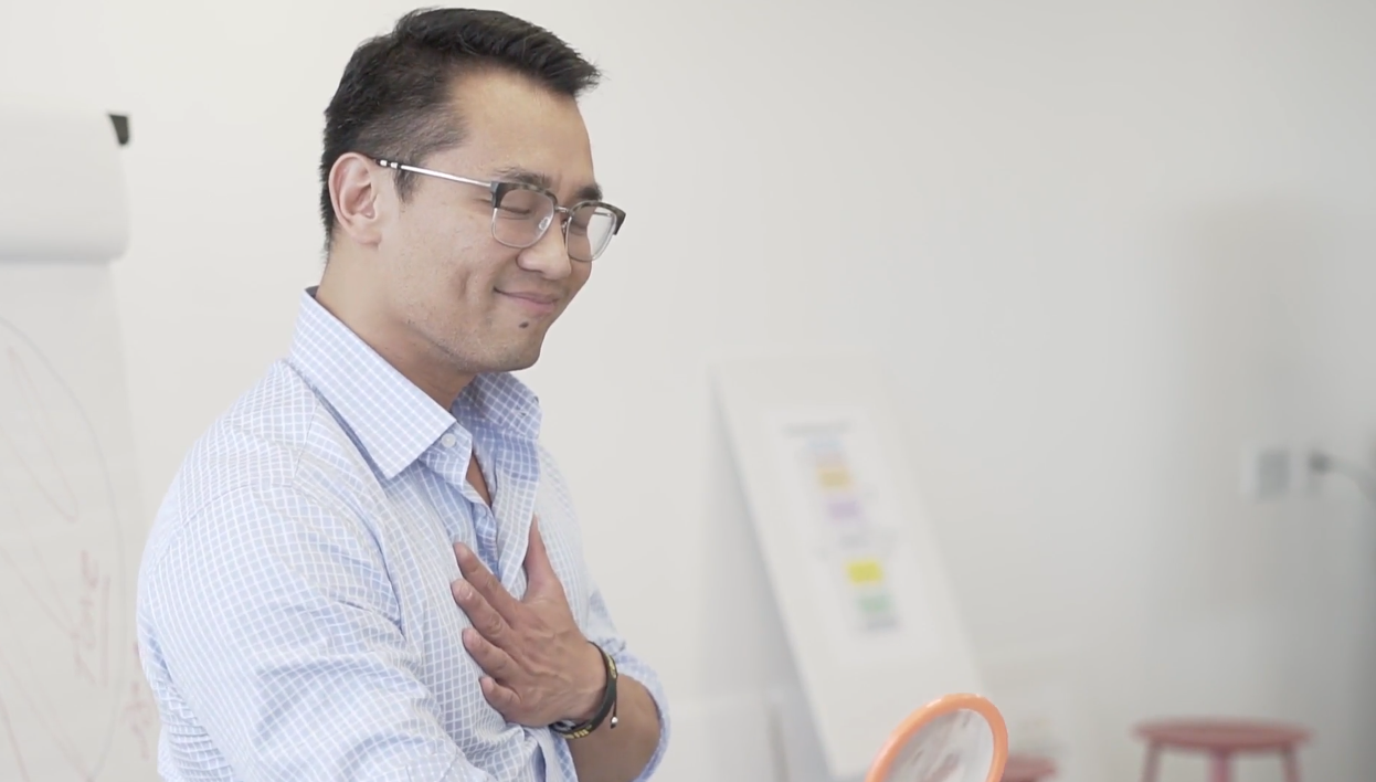 Course participanyt has heartfelt moment