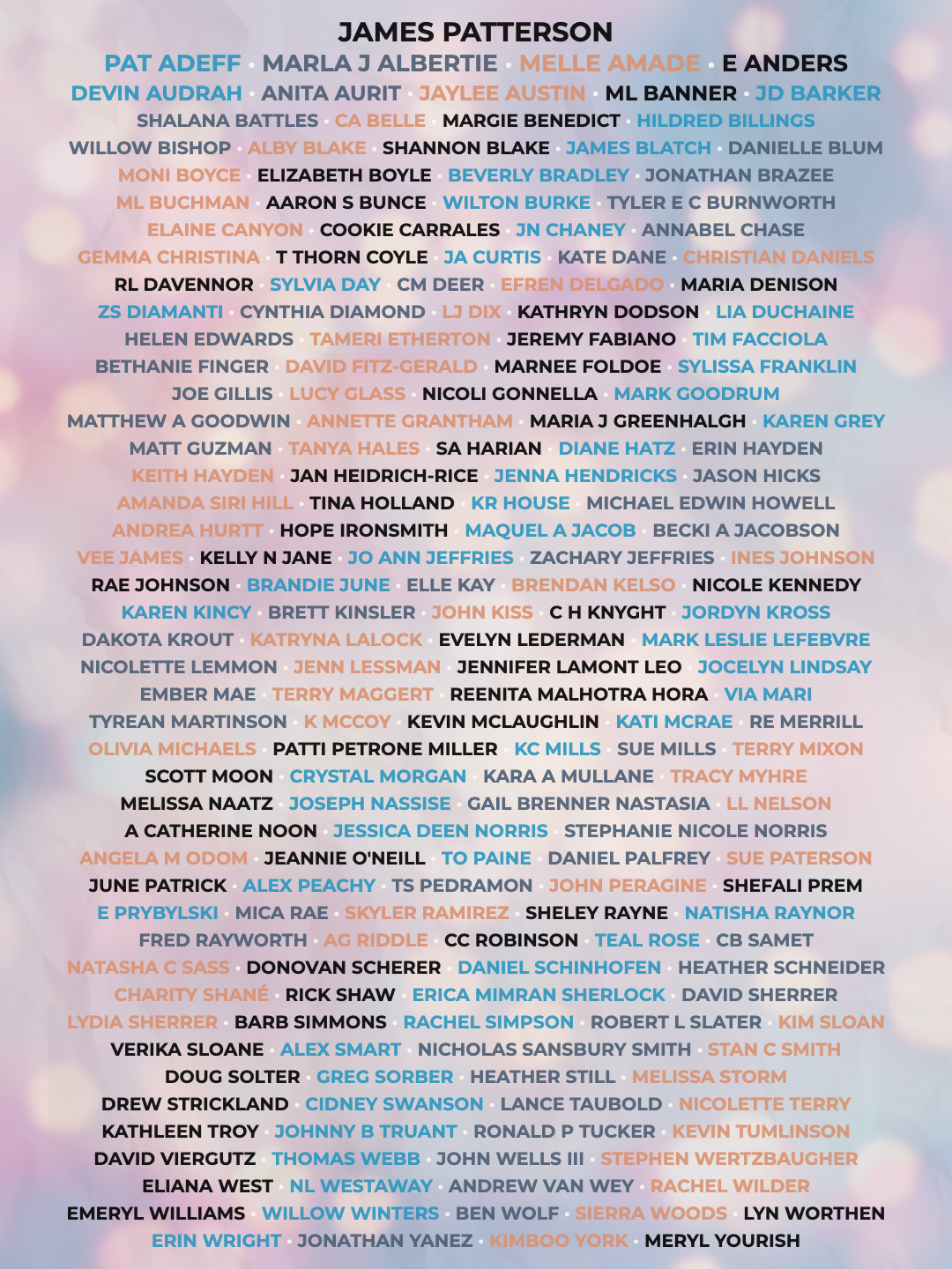 author lineup poster