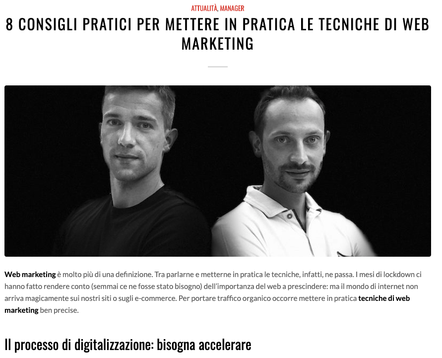 Articolo recensione Luca Faccin e Fabio Faccin