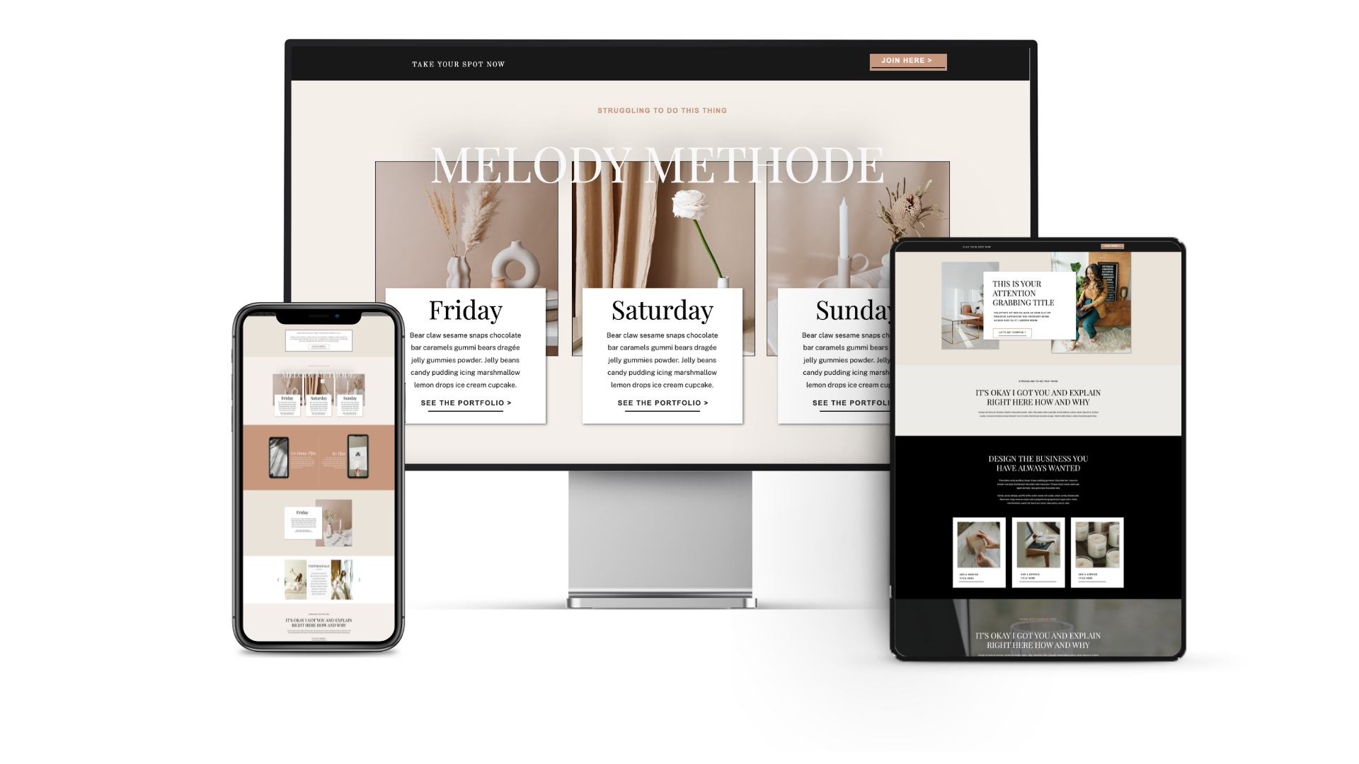 Harriet Sales page design