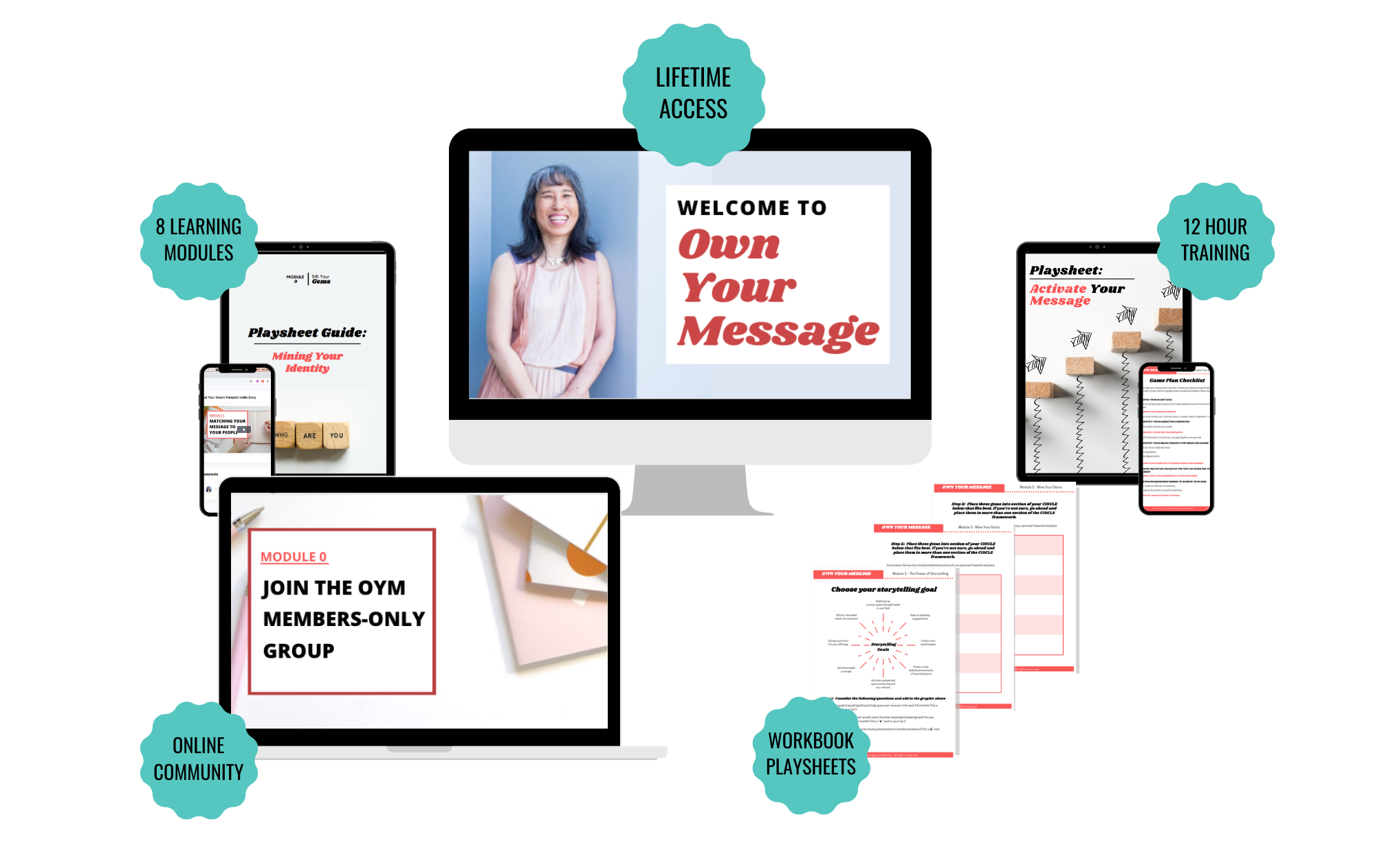 image of online course videos, worksheets