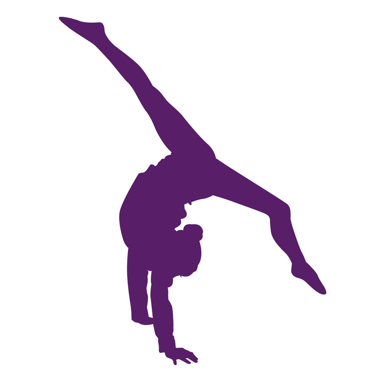 Purple Shadow of a girl gymnast