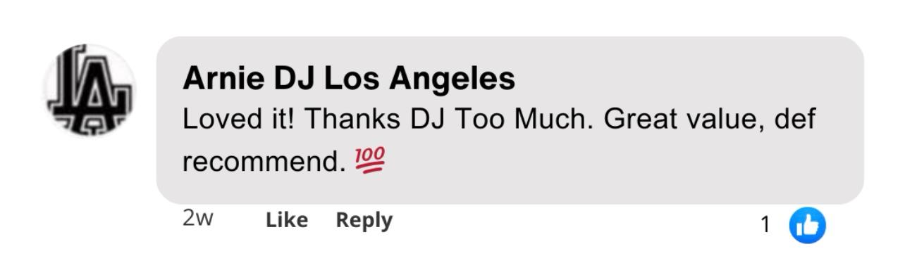 Testimonial - Arnie DJ Los Angeles