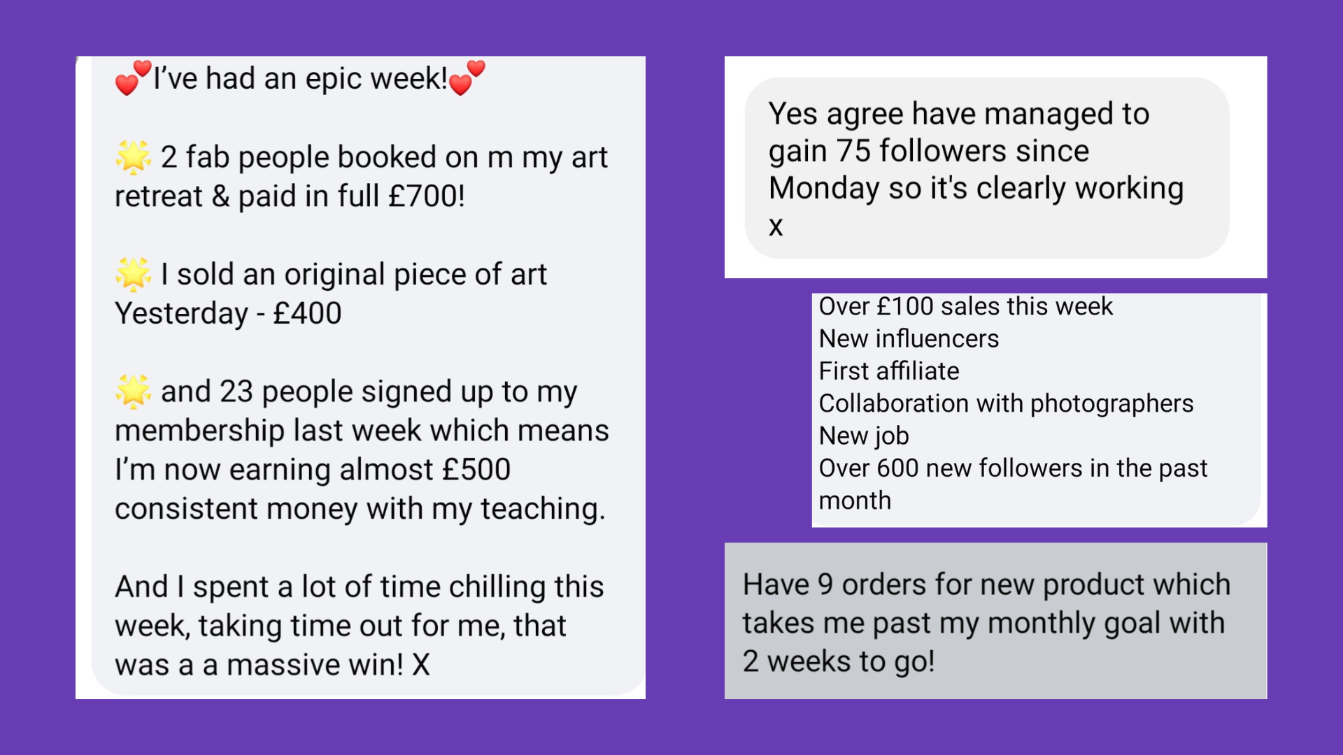 business coaching client wins