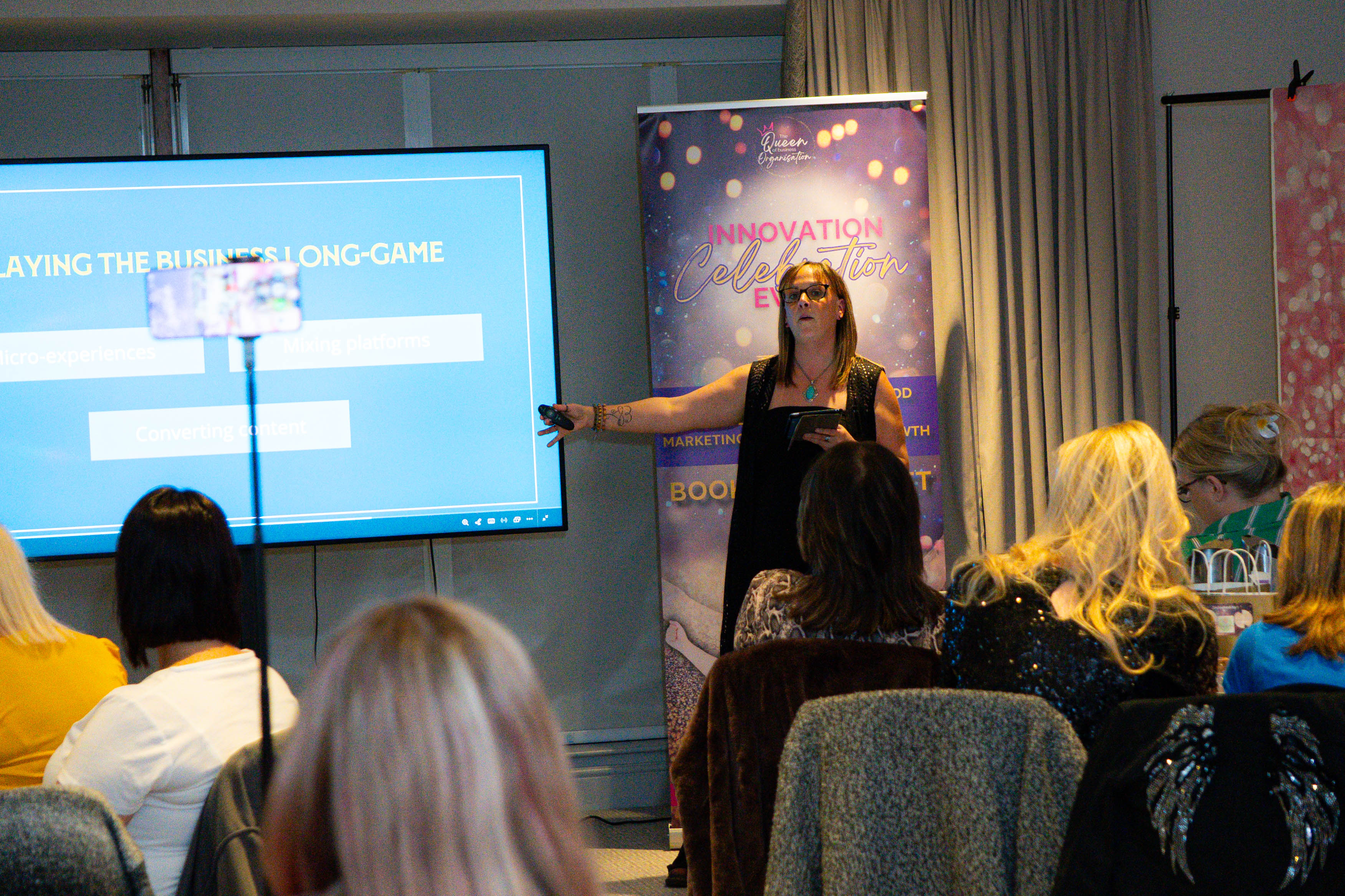 Fiona speaking at Innovation Celebration