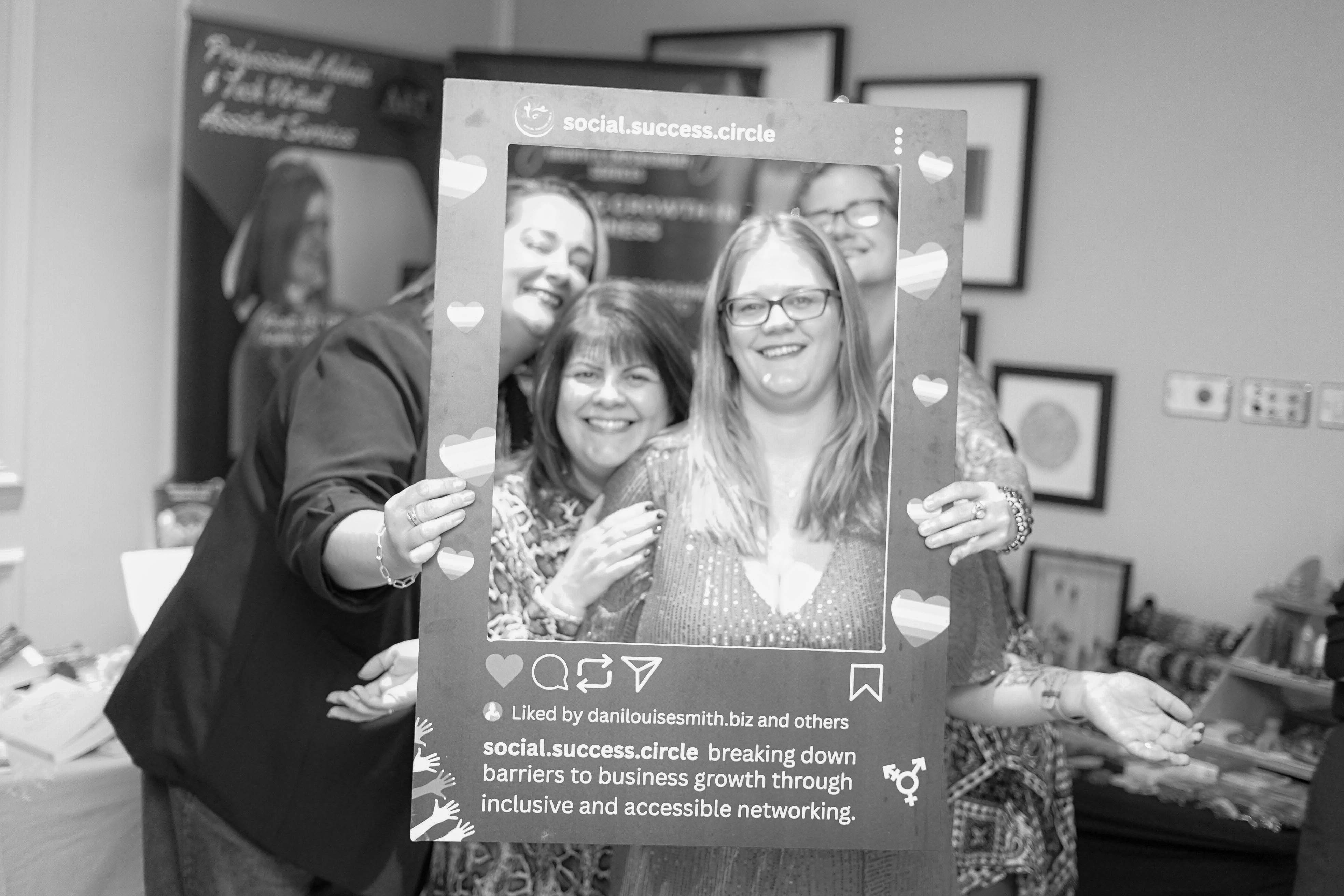 Social Success Circle team with Selfie board