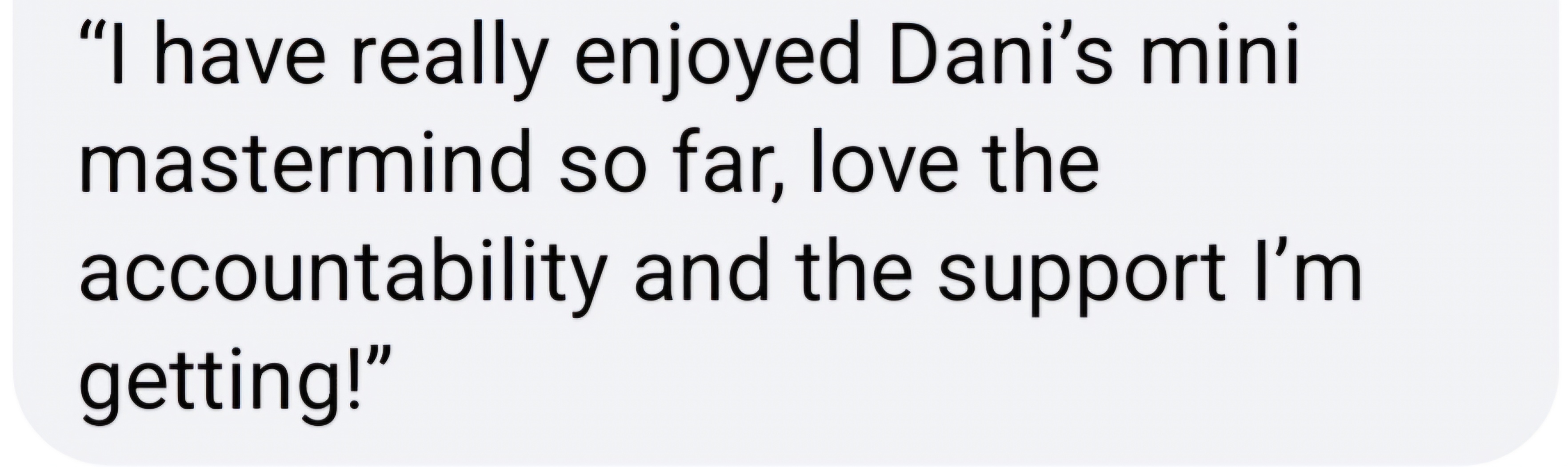 testimonial love support and accountability