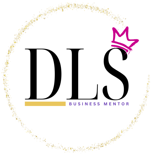 DLS in a gold circle