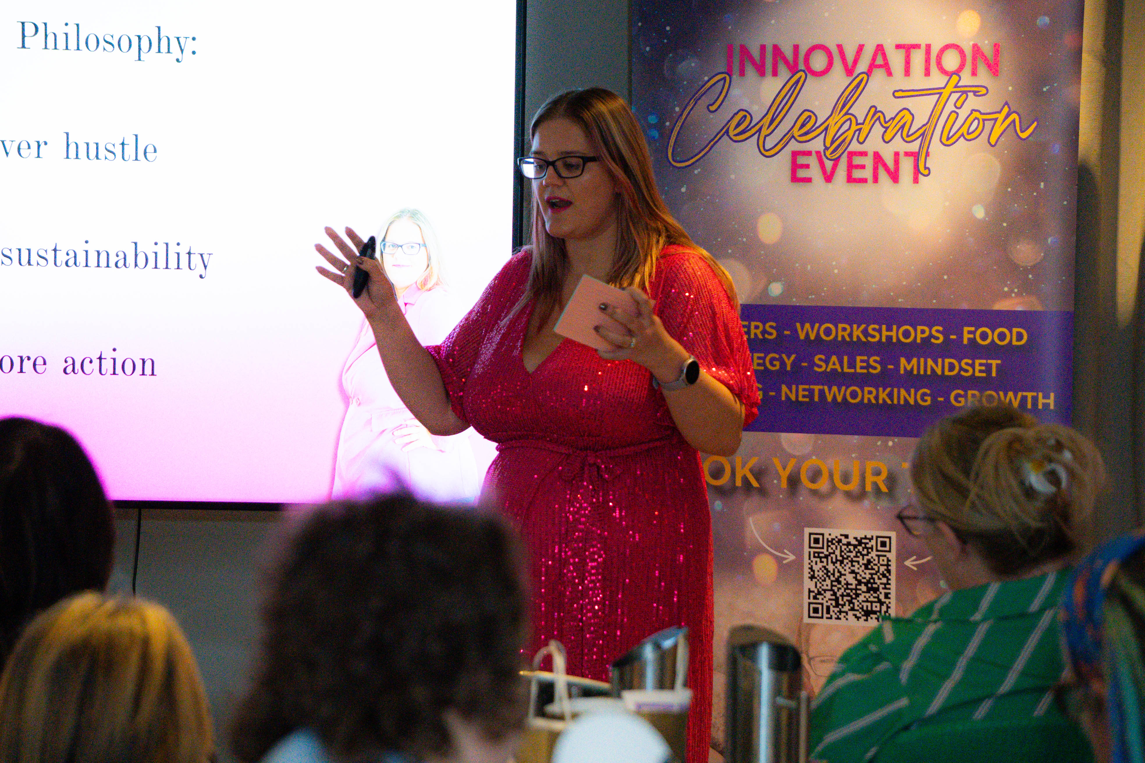 Dani Louise Smith Speaking at Innovation Celebration event
