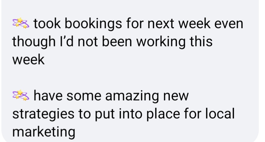 client win took bookings and local marketing in place