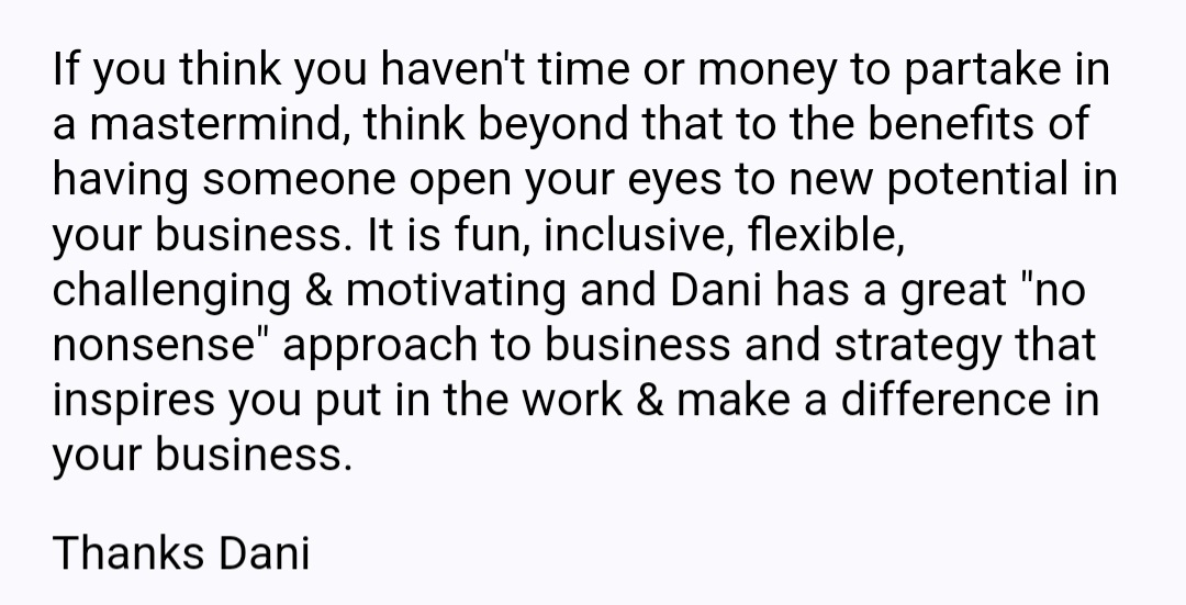 testimonial if you think you dont have time or money