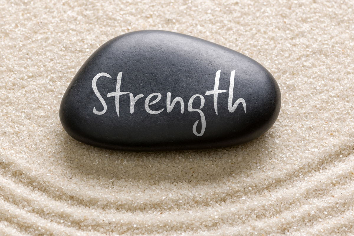 strength, rock with strength written on it, muscle strength
