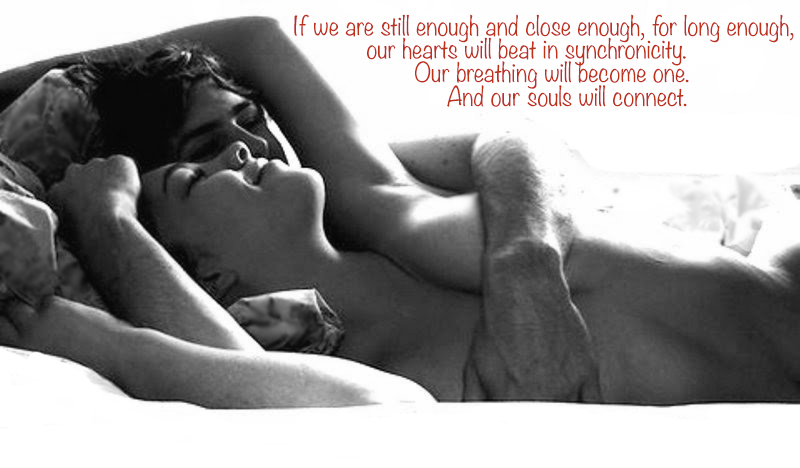 Image: If we are still enough for long enough, our hearts beat in synchronicity  - Croix Sather 