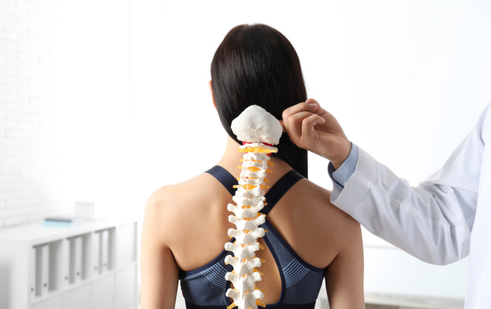 chiropractor performing spinal adjustment for back pain relief