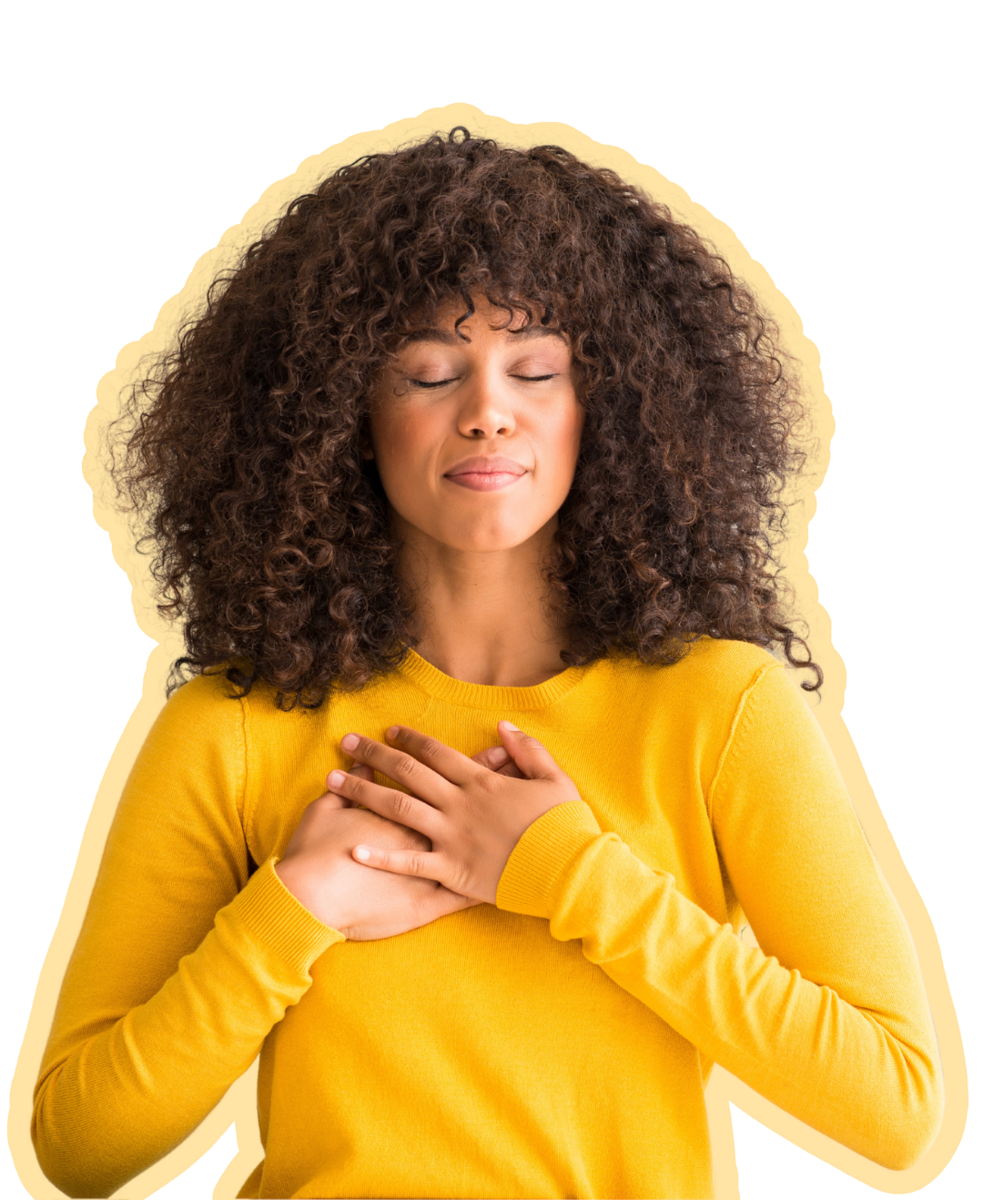 woman in yellow top