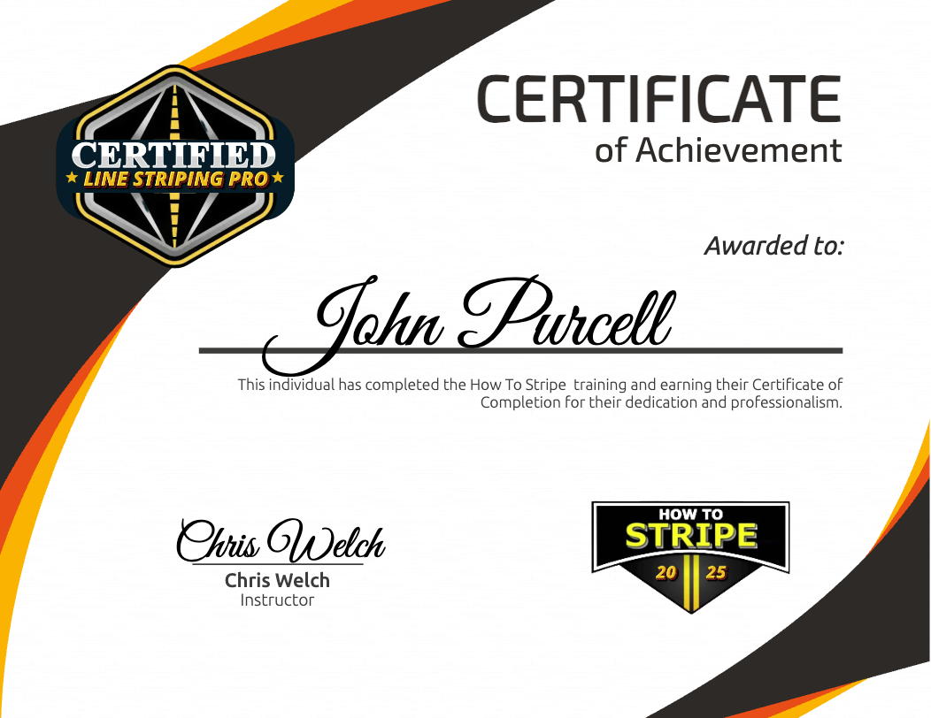 Line Striping Certification