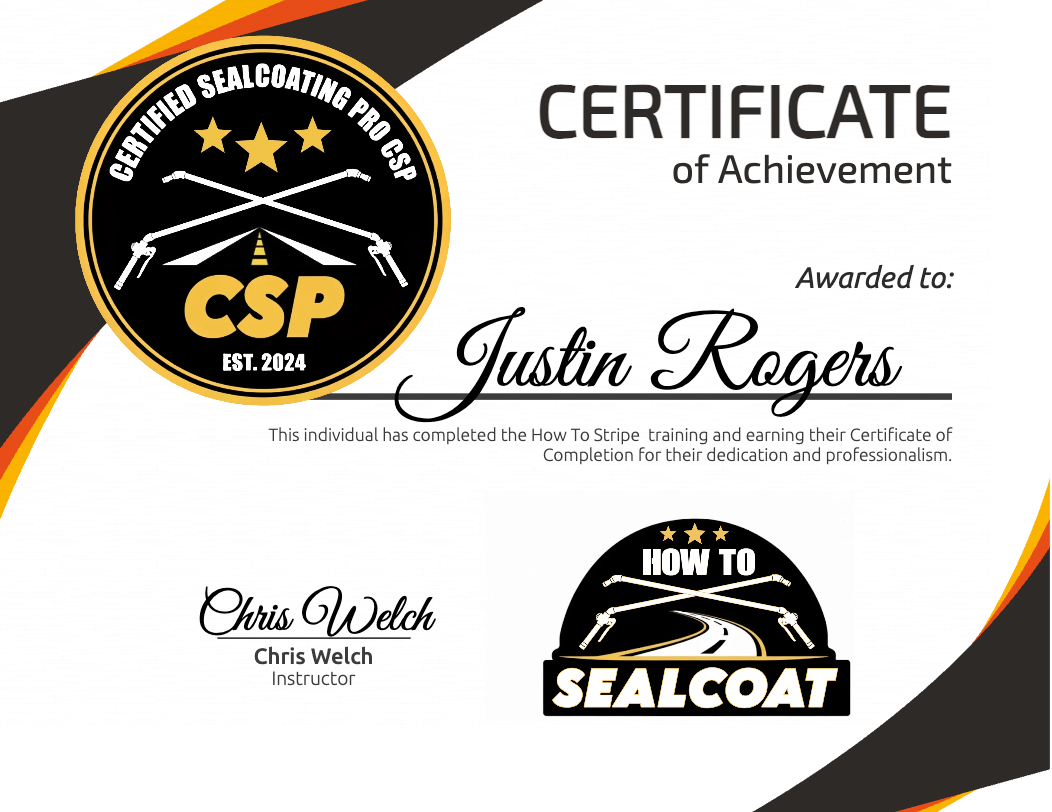 Line Striping Certification