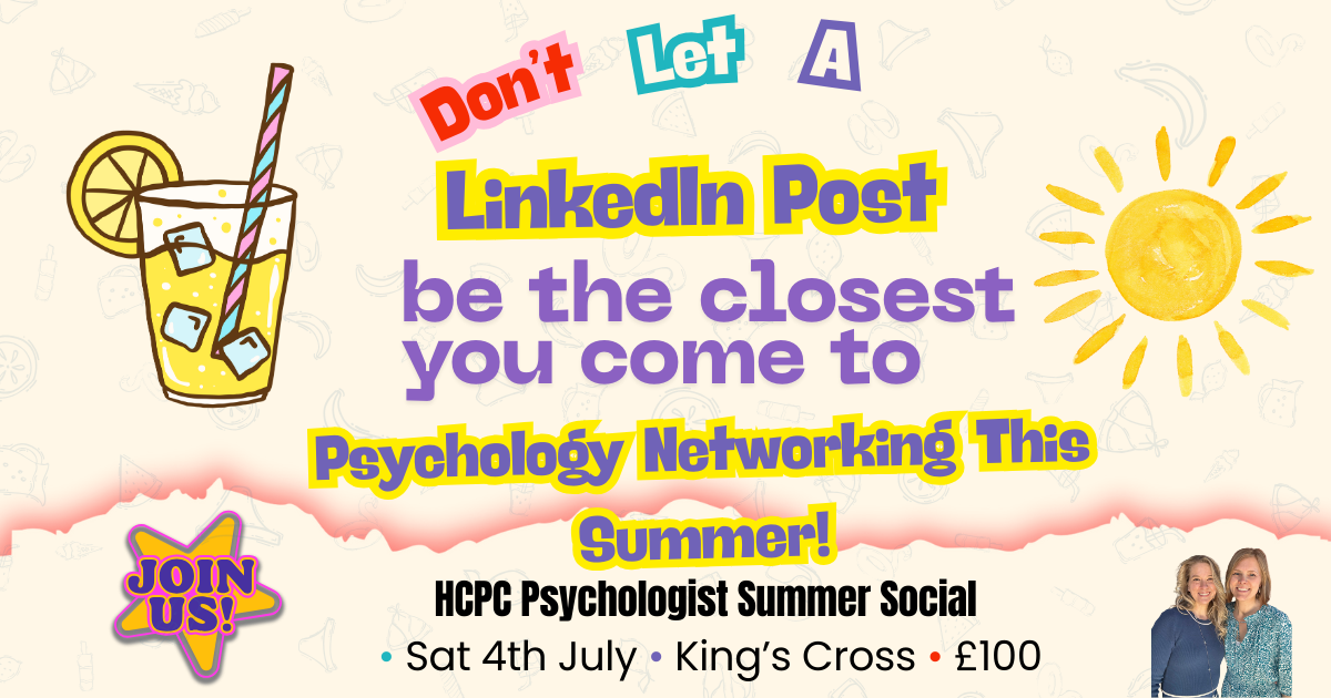 Image of iced drink and sunshine and the words don't let a linkedin post be the closest you come to networking this summer