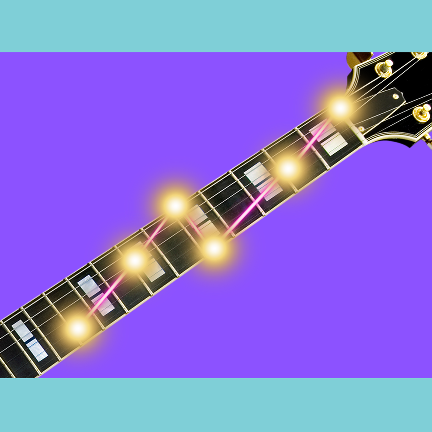 Guitar Fretboard Octaves Lit Up