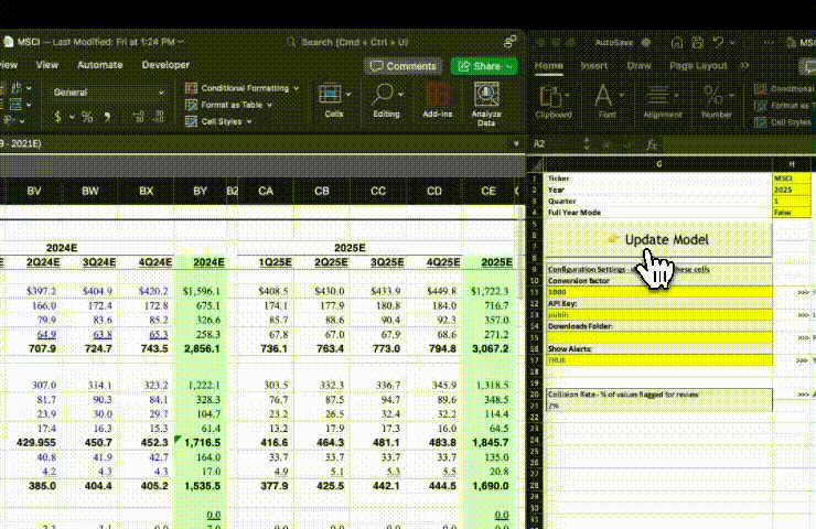 Financial Model Updater Macro Use Instructions GIF