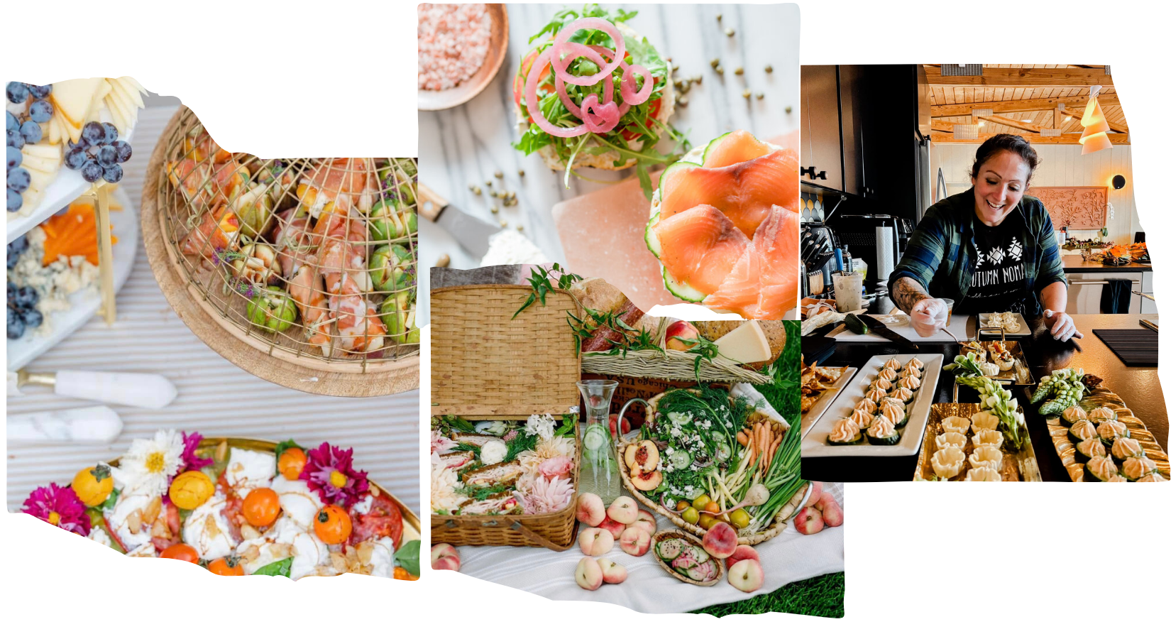 Catering by Autumn Nomad, North New Hampshire's premiere farm-to-table caterer. She is dedicated to cooking beautiful, delici
