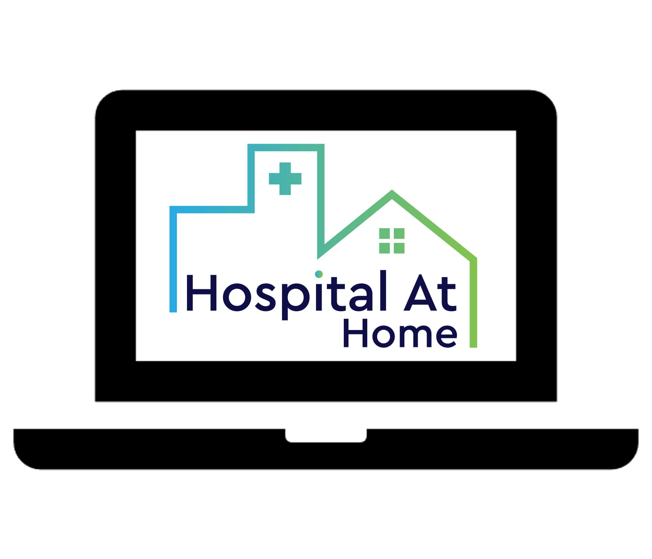 UK HaH Society logo, on the screen of a black & white image of a laptop
