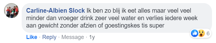 Positieve comments op Facebook