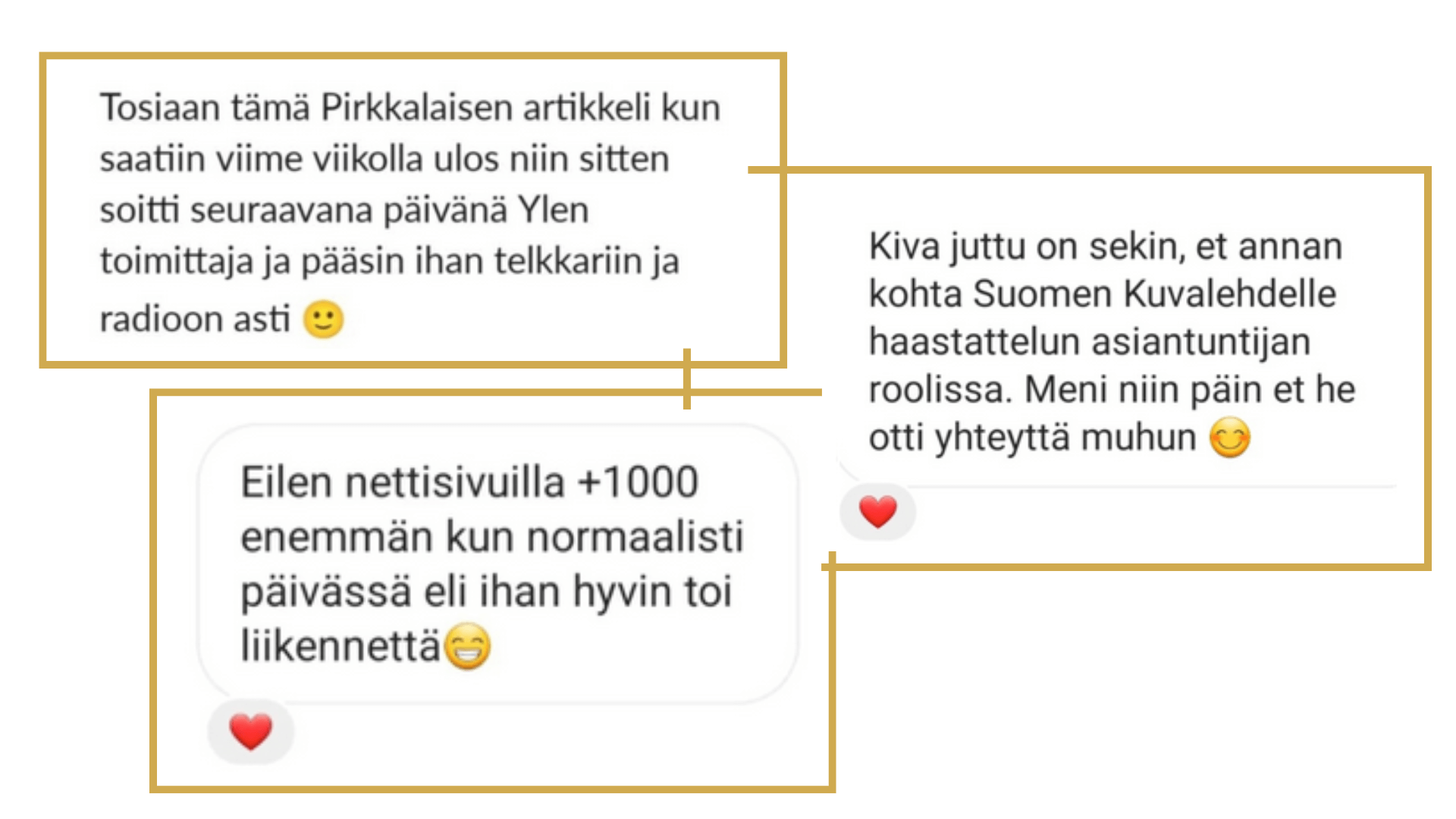 Ansaittu media, palaute