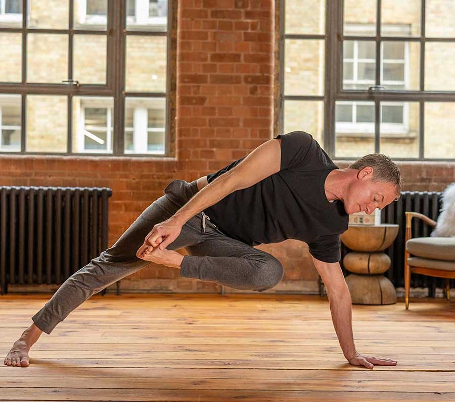 Jason Crandell in Visvamitrasana Prep