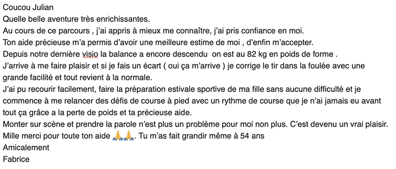 Avis de Fabrice sur le programme de perte de poids Better Body Now – BBN – d'Uniscience – Julian Rochat nutritionniste