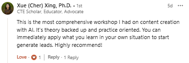 testimonial karmadna ai workshop