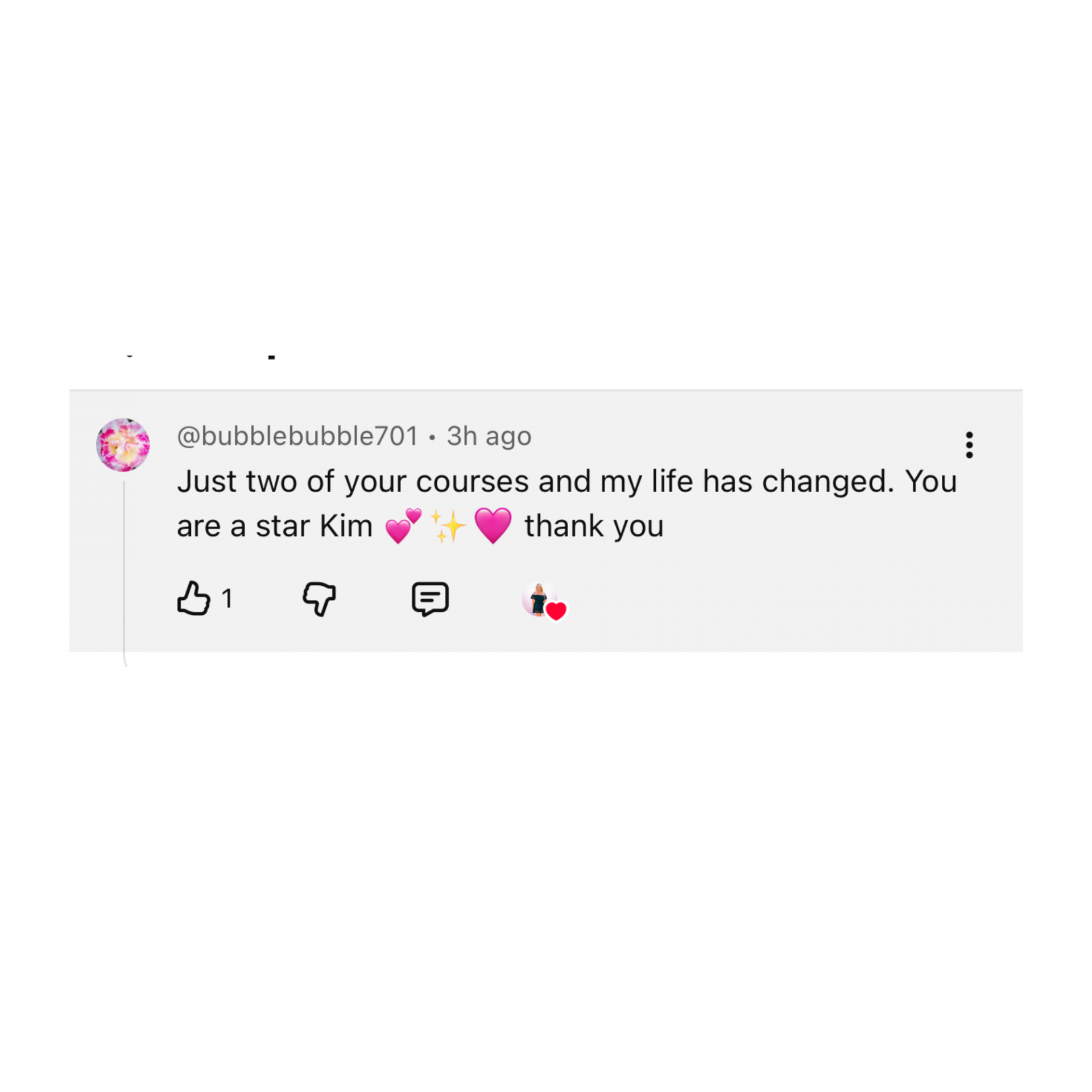 Testimonial screenshot