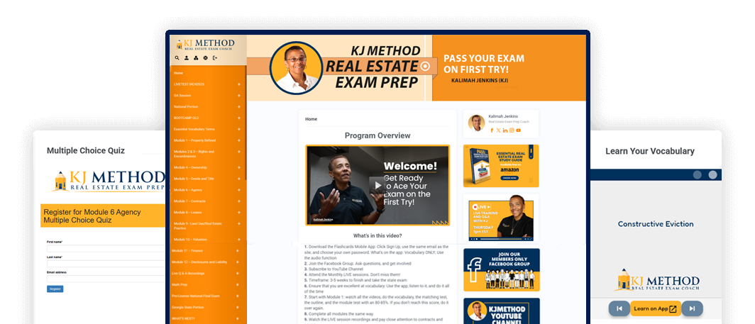 KJMETHOD Real Estate Exam Prep