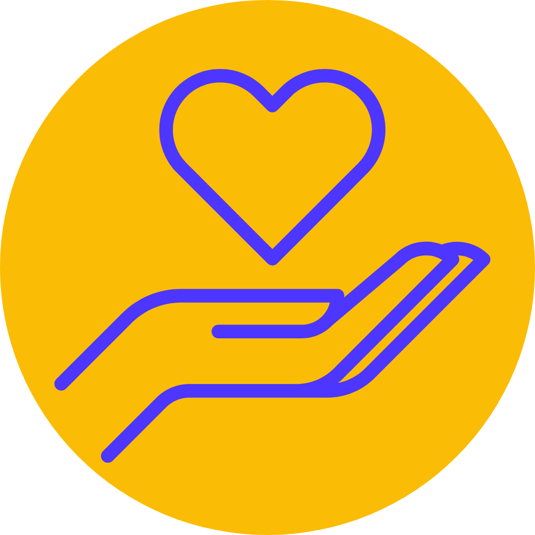 Hand holding a heart