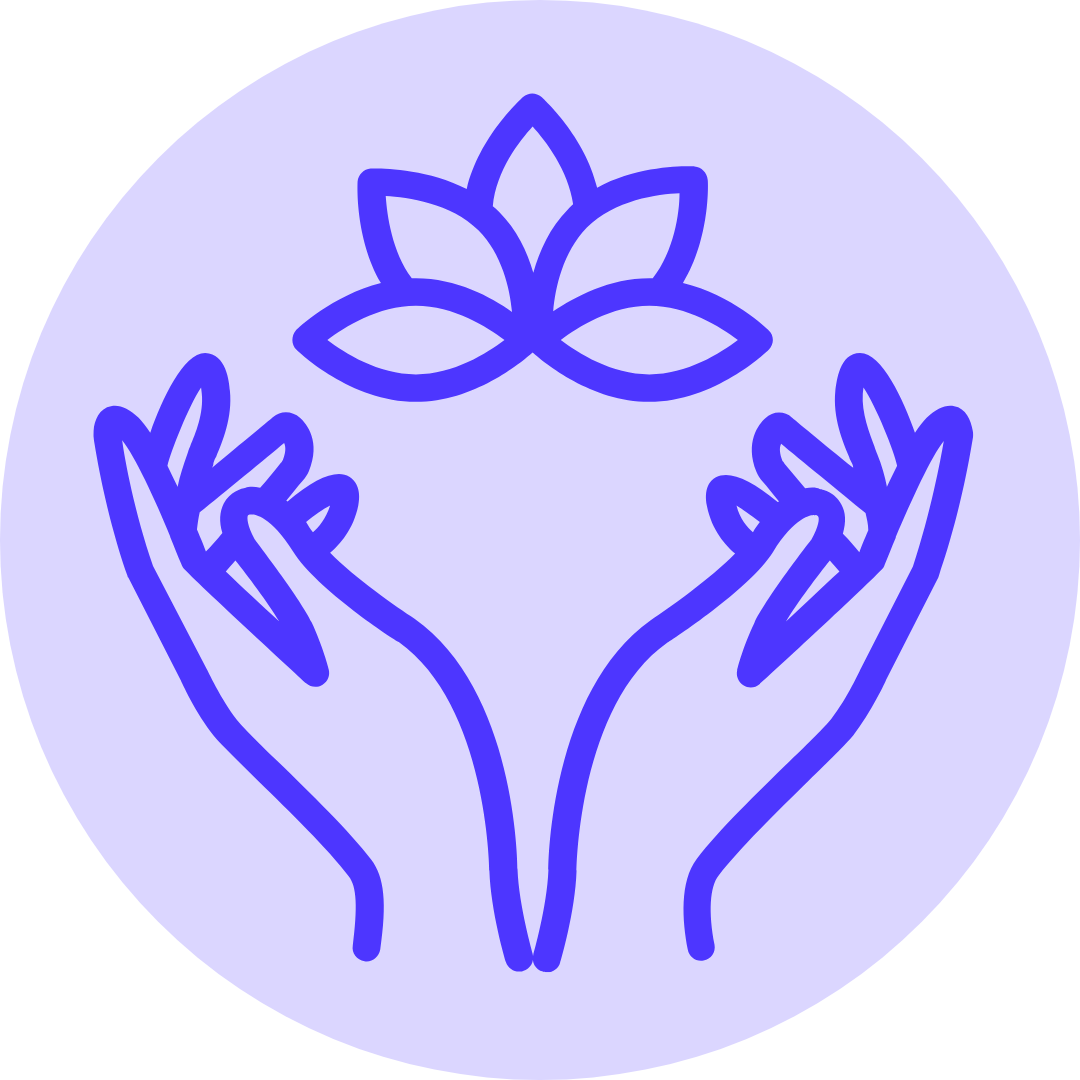 Hands cupping a flower