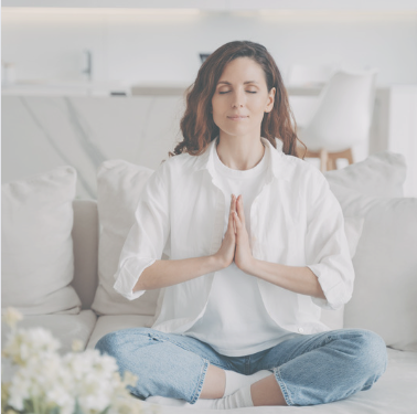 woman meditating