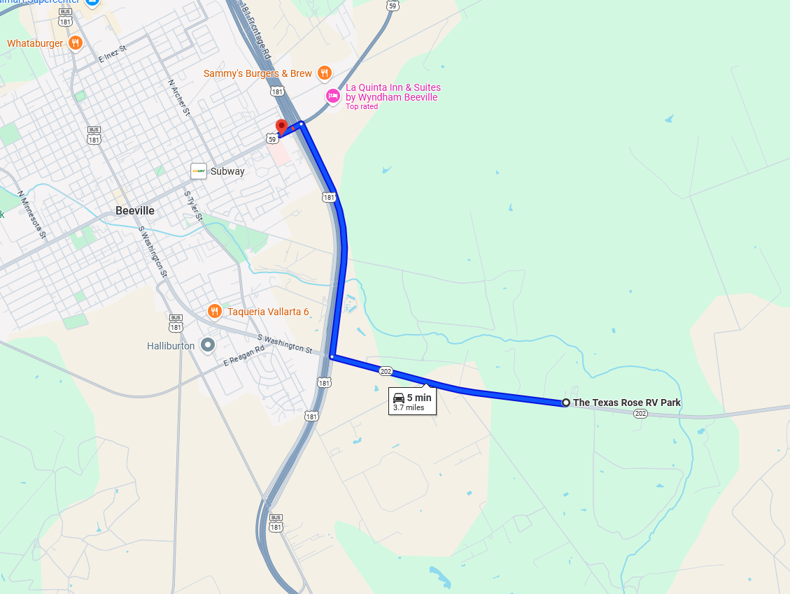 Christus Spohn Hospital is an employer in Beeville near our RV park