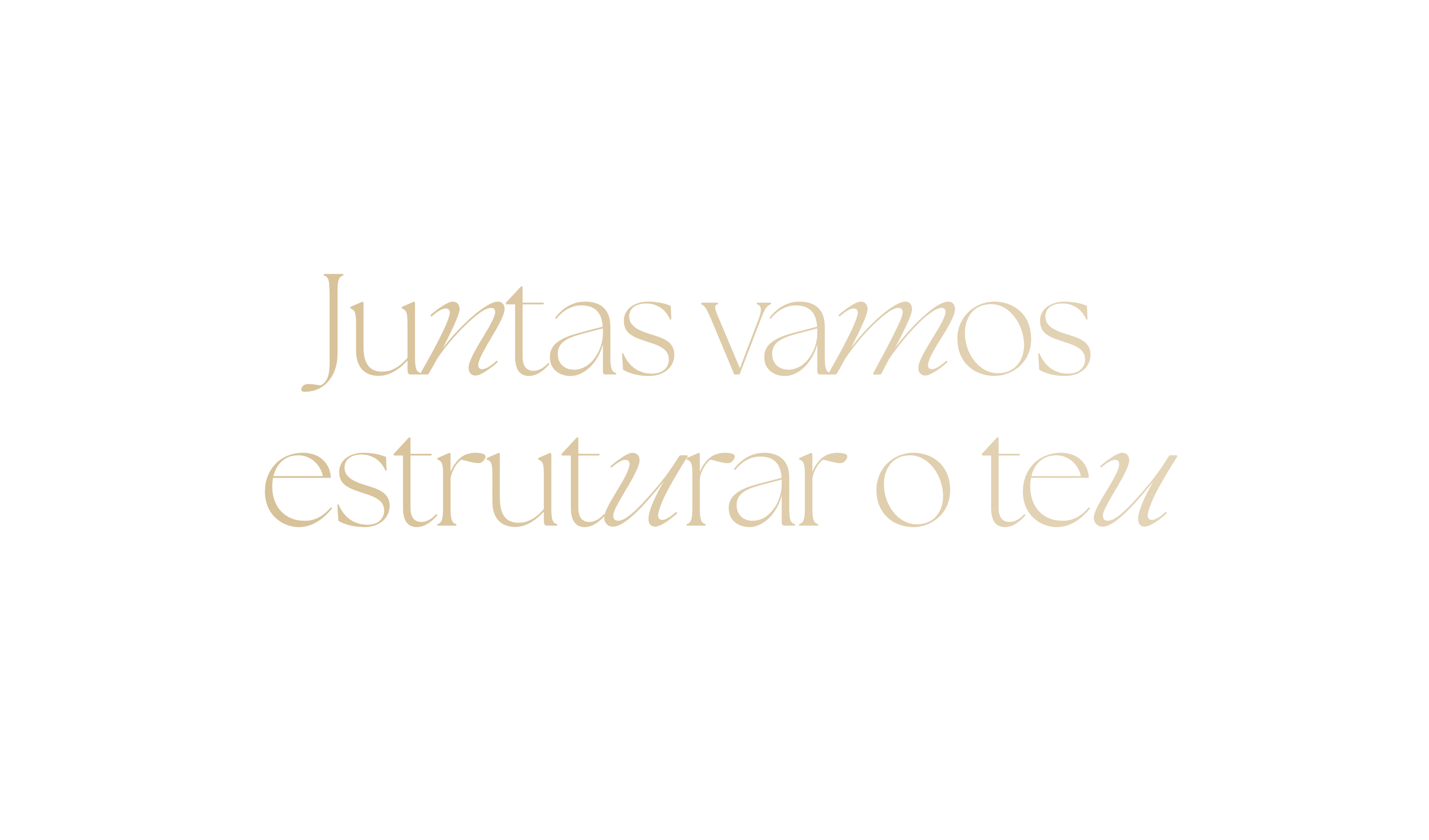 juntas vamos estruturar o teu