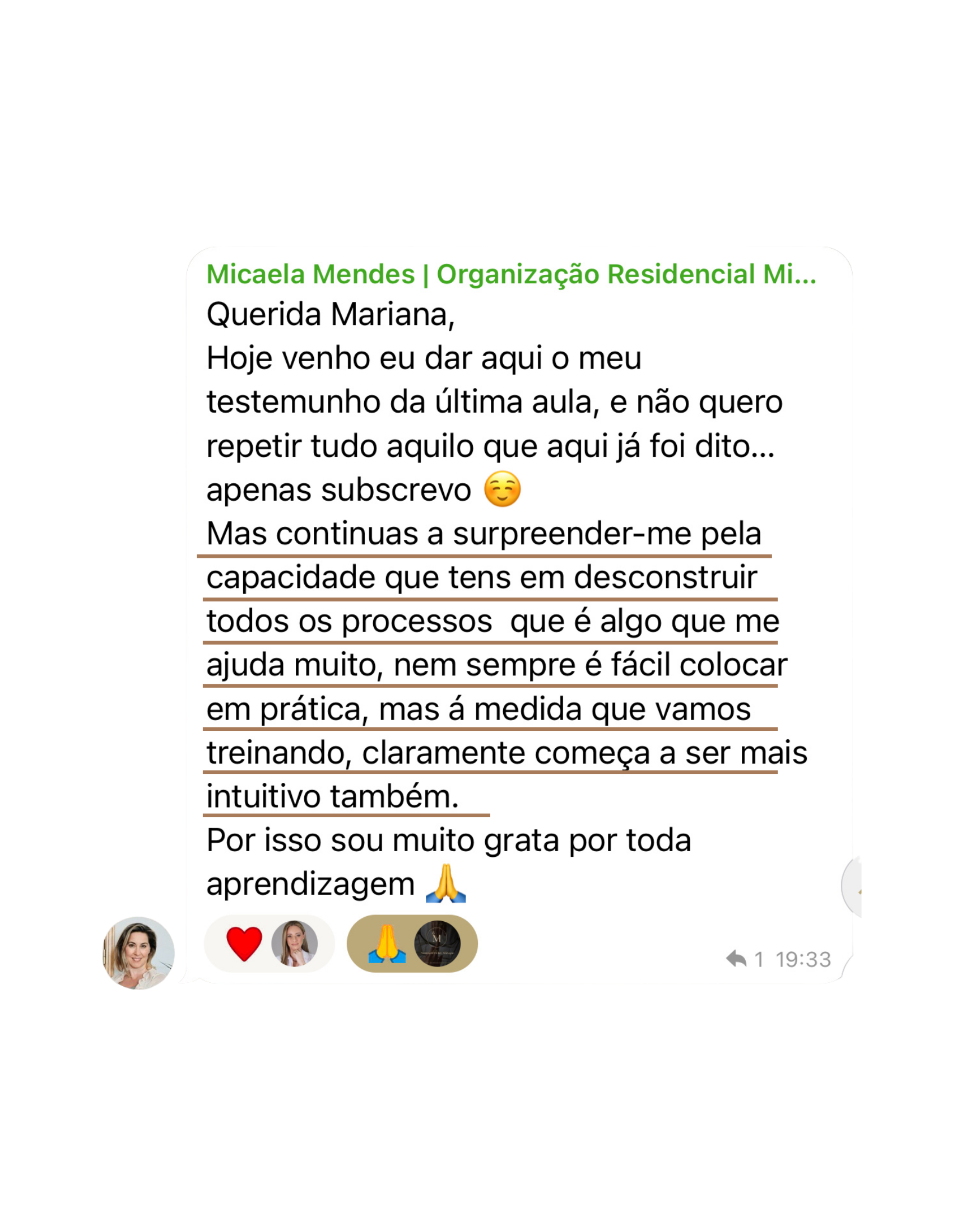 micaela mendes, simplifybymm, como é trabalhar com a Mariana Pacheco, testemunho 8iamclub, feedback mentoria,