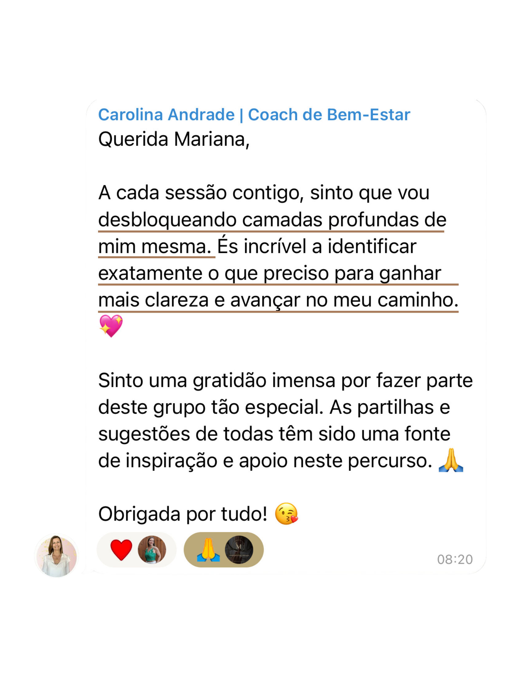 mariana pacheco, iammarianapacheco, 8iamclub, mentoria, testemunhos, feedbacks, 8iamclub, 8iambusiness, estratégia de negócio