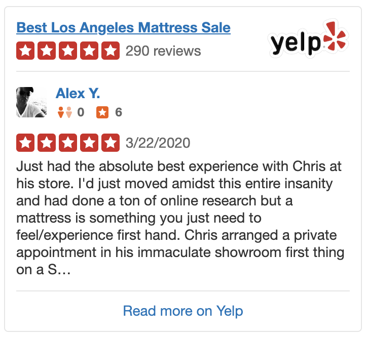 Restonic five star review yelp
