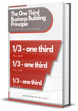 The Importance of the 1/3, 1/3, 1/3 Business Building Principle