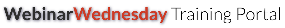 Webinar Wednesday Portal Page