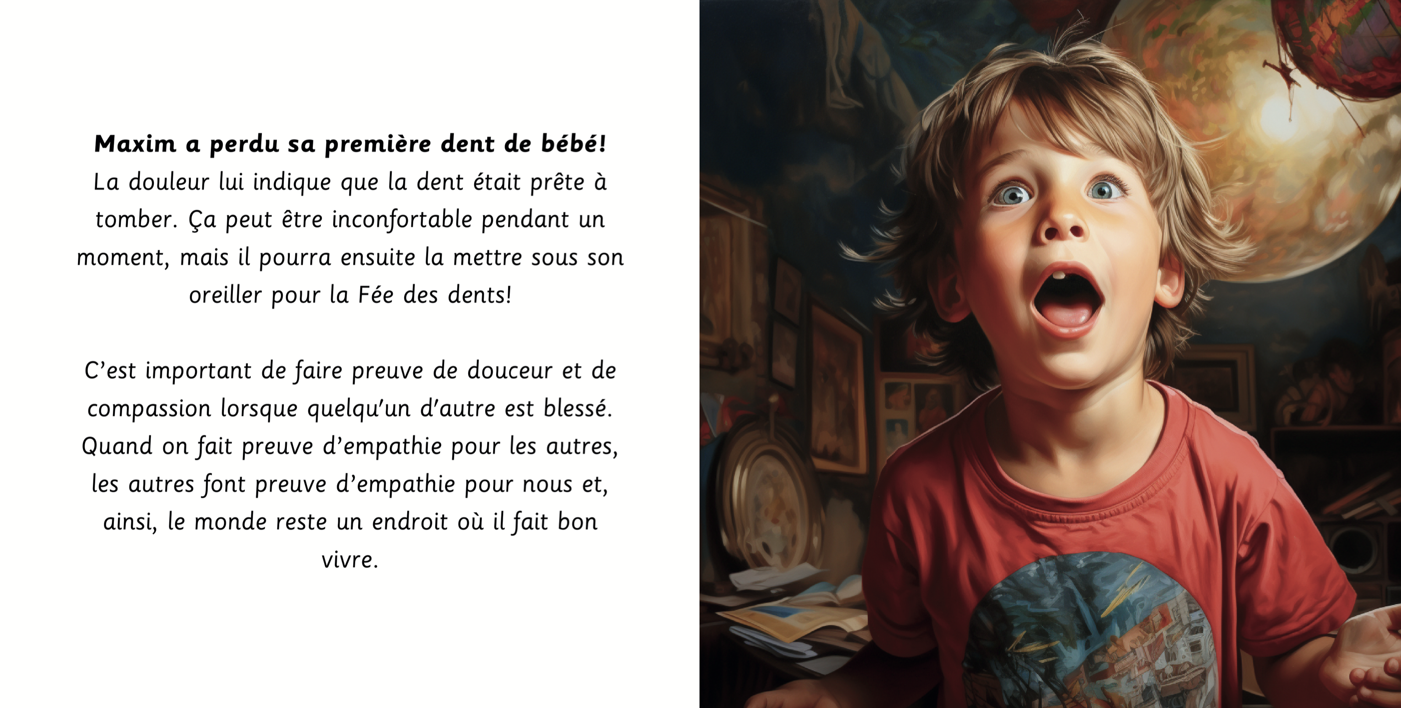 OUCH! Maxim a perdu sa première dent de bébé!