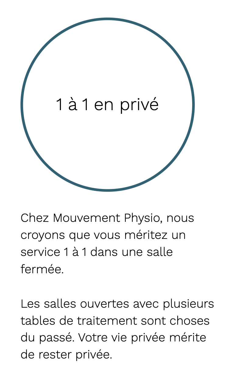 1 à 1 en privé