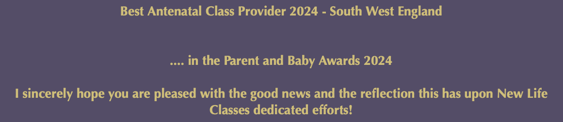luxlife parent and baby awards winner 2024 - best antenatal class provider south west england